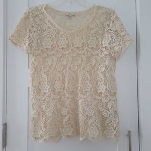 Open Work Cotton Crotchet Top